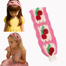 Knitted Headbands for Women Cherry Makeup Hairband with Secure hook and loop and Soft Stretch Fabric