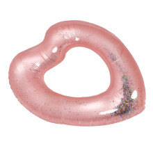 Heart Shaped Inflatable Pool Float Romantic PVC Swim Ring for Adults and Kids Party Fun