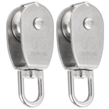 2 Pcs Wire Towing Wheel Pulley Lightweight Rotational Motion