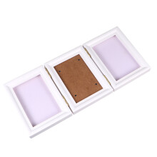 1 Huisdier Pootafdruk 3-Delige Fotolijst Hond of Kat (Wit Roze)