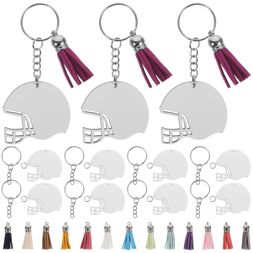 30Sets Handgemaakte Sublimatie Blank Sleutelhangers Mdf Decor 2
