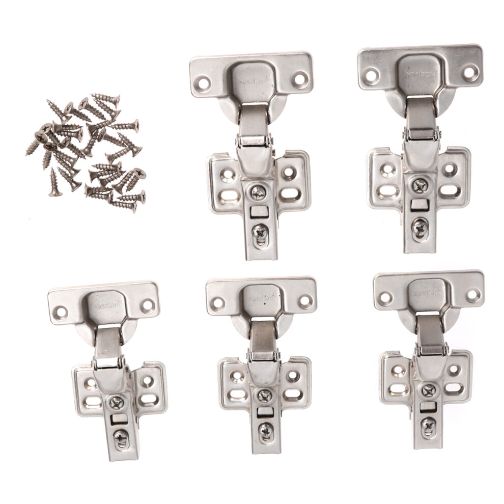 5 Pcs Stainless Steel Hydraulic Hinge Cupboard Door Hinges Concealed 3102584466825