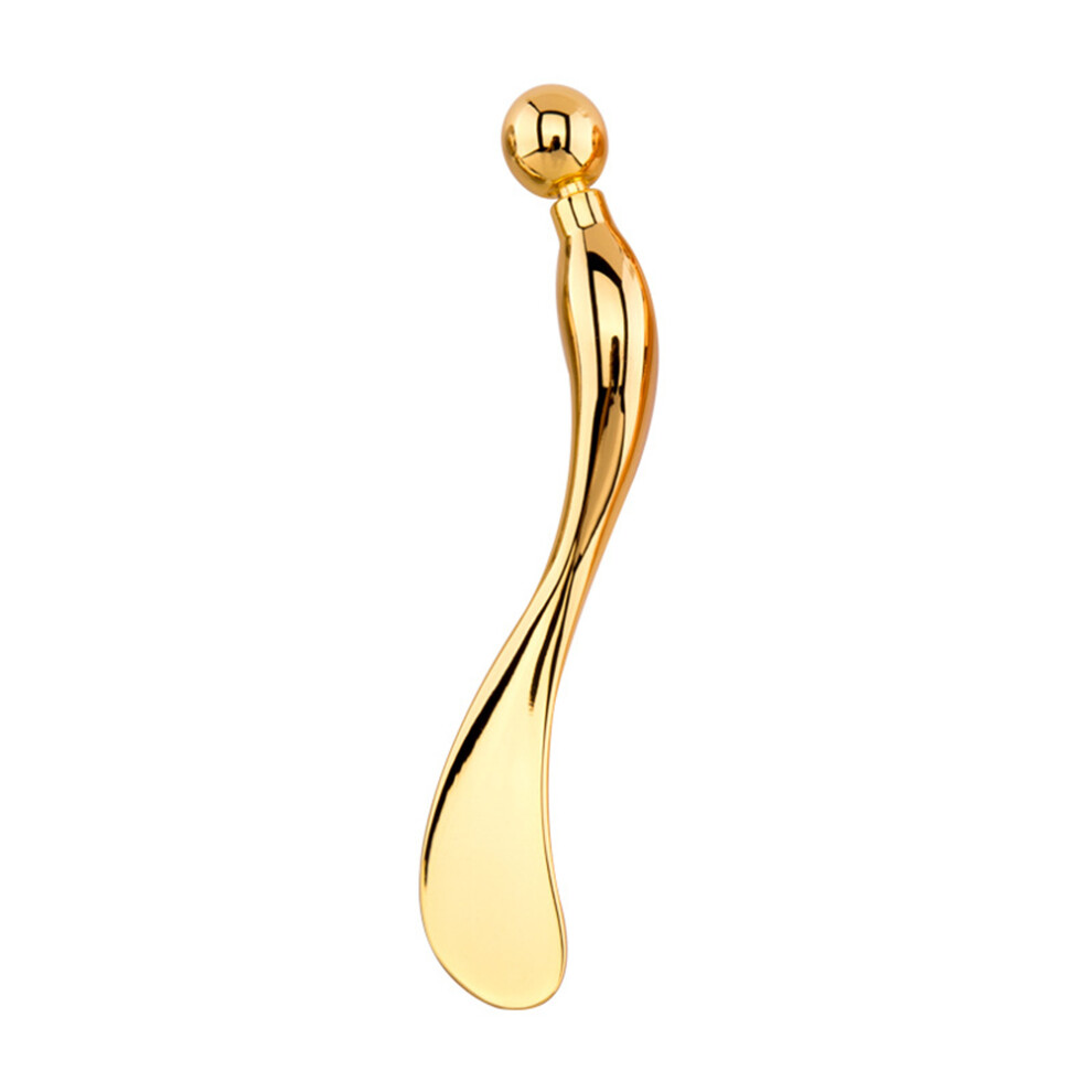 Vaguelly Golden/Cream Zinc Alloy Eye Massage Spoon Metal Skin Care Tool