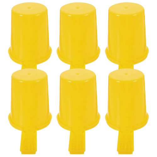 6Pcs Bee Water Feeders Yellow Plastic Cups for Beehive Easy Use 2