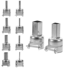 10Pcs Silver Iron Heat Nozzles Hot Air Soldering Tips for Desoldering