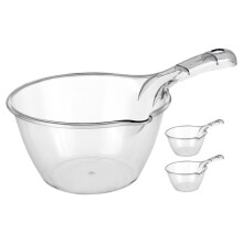 3Pcs Transparent Plastic Water Ladles Durable Kitchen and Bath Scoop