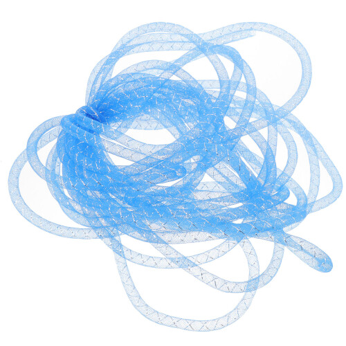 Blue Yarn Cord Mesh Tubes Durable Polyester for Jewelry Making
