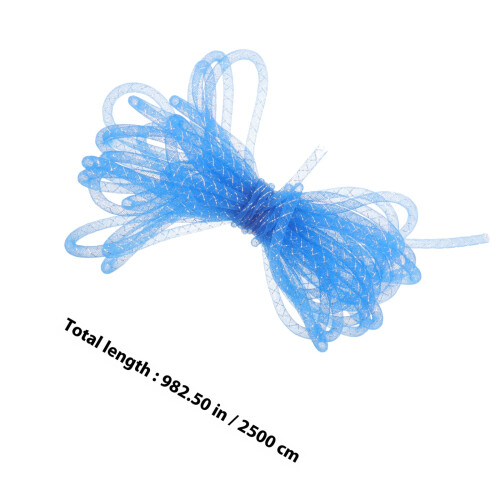Blue Yarn Cord Mesh Tubes Durable Polyester for Jewelry Making 1