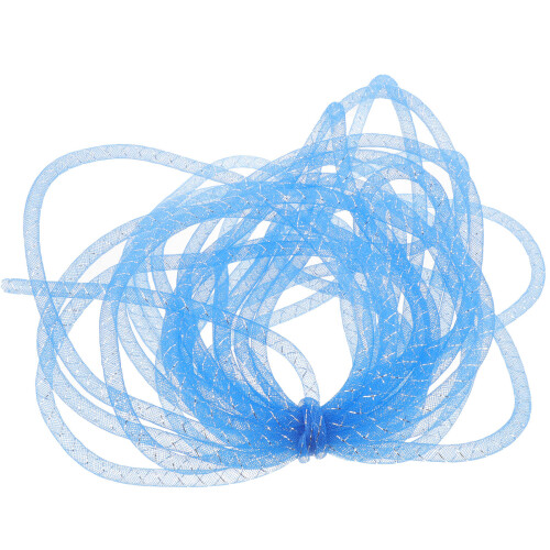 Blue Yarn Cord Mesh Tubes Durable Polyester for Jewelry Making 2