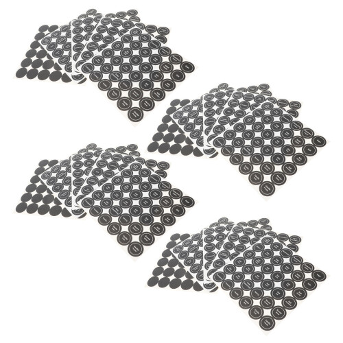 20Pcs Practical Black Oval Spice Jar Label Stickers for Kitchen Use