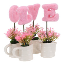 2pairs Cartoon Couple Cake Topper Creative Desktop Ornaments For Birthday Wedding Celebrations Adorable Red White Cake Decoration