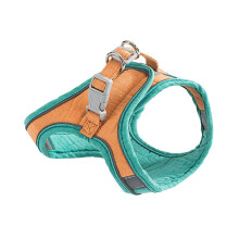 1Set Orange Portable Cat Harness Leash Suede Adjustable Kitten Vest