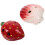 2Pcs Red Ceramic 6-Hole Ocarina Portable Beginner Musical Instrument 6