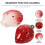 2Pcs Red Ceramic 6-Hole Ocarina Portable Beginner Musical Instrument 7