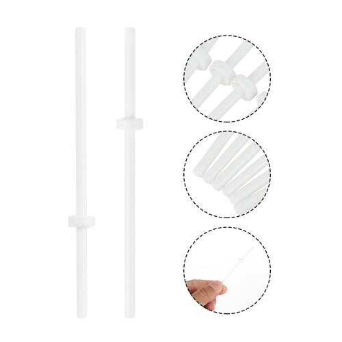72Pcs Eco-Friendly White Plastic DIY Candy Sticks for Lollipops Cakes 2
