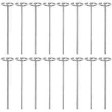 20Pcs Heavy Duty Metal Garden Stakes for Lawn, Canopy & Landscape Use