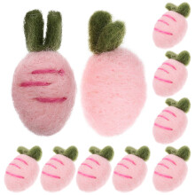 10Pcs Cartoon Pink Felt Hairpin Carrot Toy Hair Clip for Children DIY