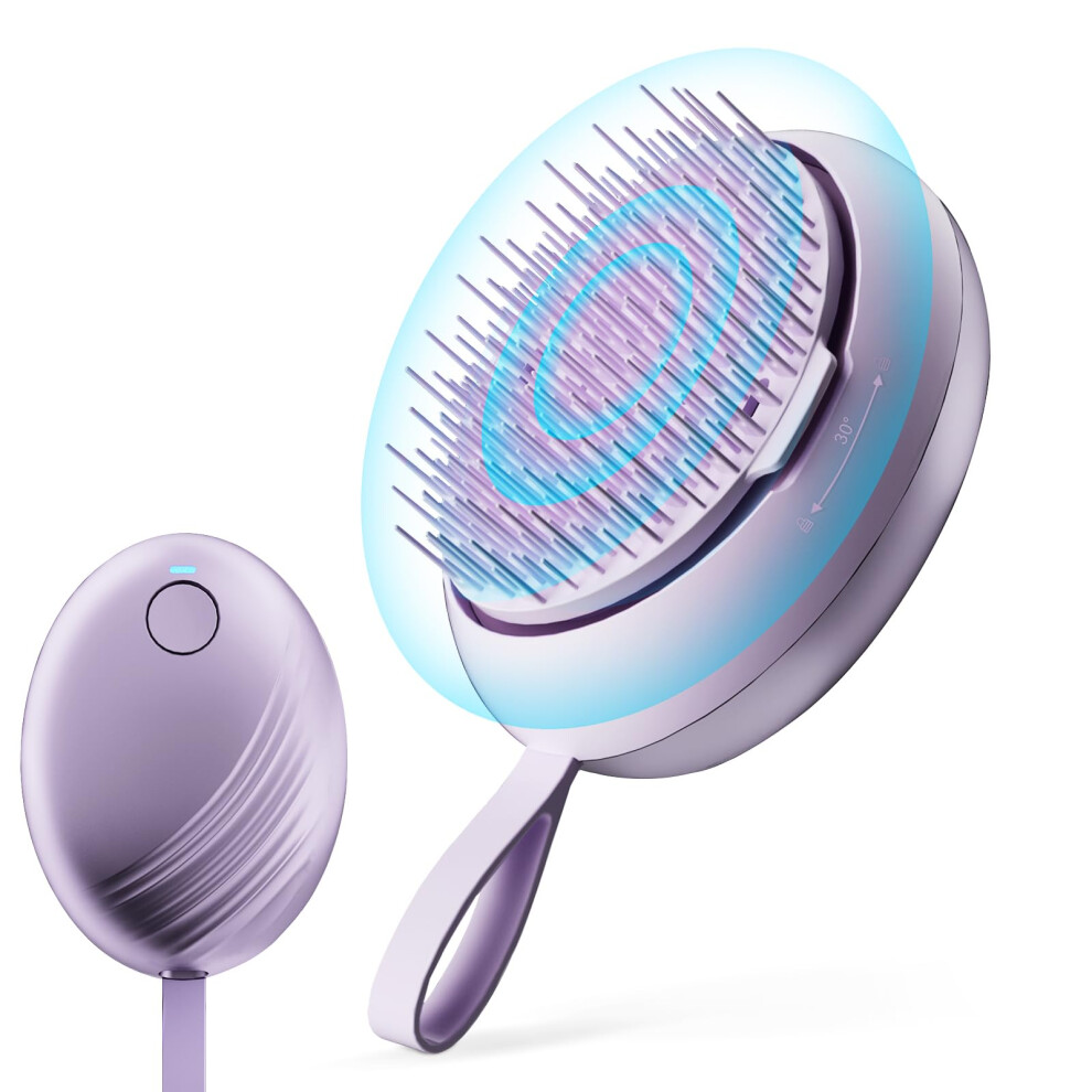 Unisex Scalp Massager With Vibration And Negative Ion Brush For Hair Growth, Cordless Detangling Comb
