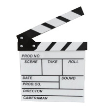 White Wooden Movie Clapper Board for Film Making Photography Prop Durable Easy Clean