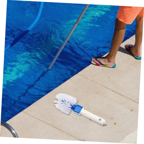 Swimming Pool Brush for Efficient Bristle Cleaning, Easy Corner Access, Compact Lightweight Design 1