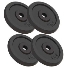 Plaque de poids 4 pièces 4 x 5 kg fonte haltères fitness musculation 02_0000763