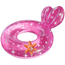 Pool Floats Swimming Rings Inflatable PVC Tube with Cute Ear Tail for Kids Summer Party Fun