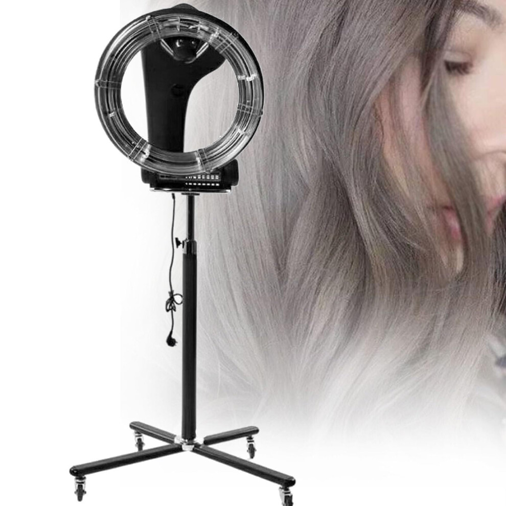 Professional Infrared Hair Dryer with Rolling Stand 3âinâ1 Salon Color Processor Adjustable Heat