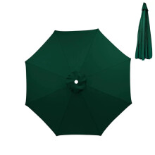 Patio Umbrella Replacement Canopy Waterproof UV30+ Outdoor Market Cover 6.5FT 6 Ribs Dark Green
