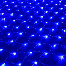 Fairy Lights LED String Lights Net, 2x2m 144 Bright Blue LEDs, 8 Modes Waterproof Outdoor Garden Decor