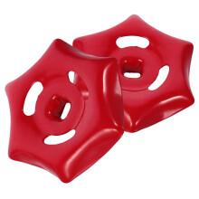 2Pcs Red Outdoor Faucet Handle Cast Iron Water Spigot Wheel Handle