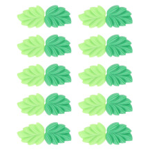 20Pcs Portable Green Leaf Thumbtacks Plastic Metal Poster Board Pins