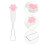 Pink ABS Keyboard Keycap Remover Mechanical Key Puller Accessory 4