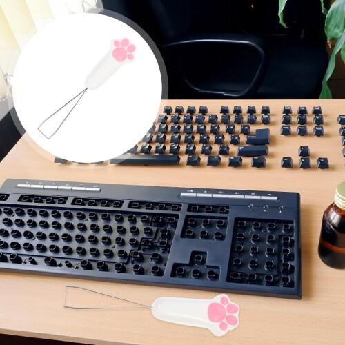 Pink ABS Keyboard Keycap Remover Mechanical Key Puller Accessory 2