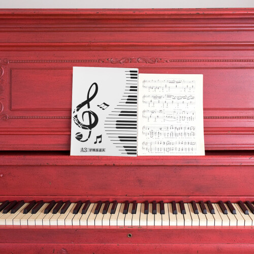 White Durable Plastic Music Sheet Folder for Piano and Band Use 2