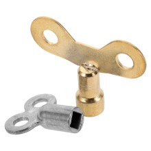 2Pcs Silver Aluminum Radiator Valve Keys Compact Radiator Bleed Tool