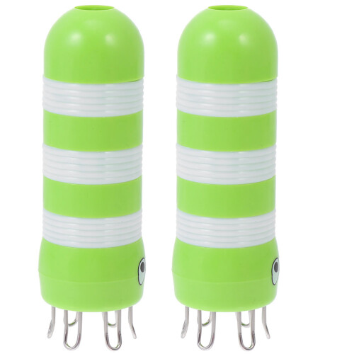 2Pcs Durable Plastic Knitting Machine Yarn Weaver Light Green 2