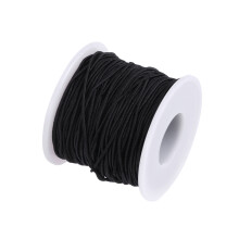 1Roll Schwarzes Elastisches Garn Robuste Elastikfäden Für DIY Schmuck