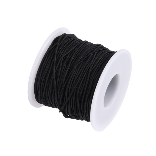 1Roll Schwarzes Elastisches Garn Robuste Elastikfäden Für DIY Schmuck