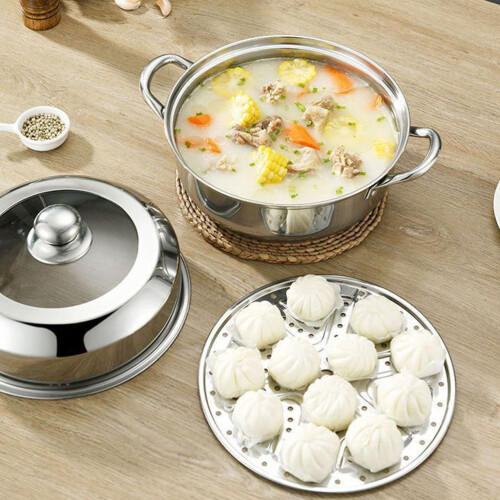 Steamer Baskets For Cooking Silver 1 Set 2