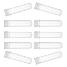 10Pcs Clear Plastic Storage Tubes with Caps for Candy and Small Items
