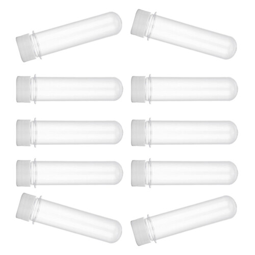 10Pcs Clear Plastic Storage Tubes with Caps for Candy and Small Items