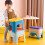 Sky-Blue Small Plastic Stool for Toddlers Sturdy Kids Step Stool 3