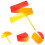 Assorted Color Gymnastics Dance Ribbon Wand Plastic Silk Material 4