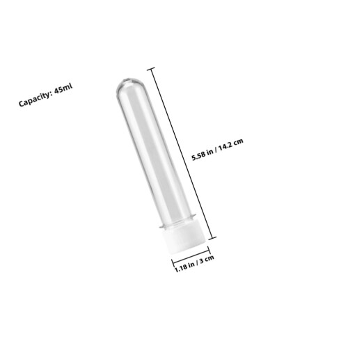 10Pcs Clear Plastic Storage Tubes with Caps for Candy and Small Items 1