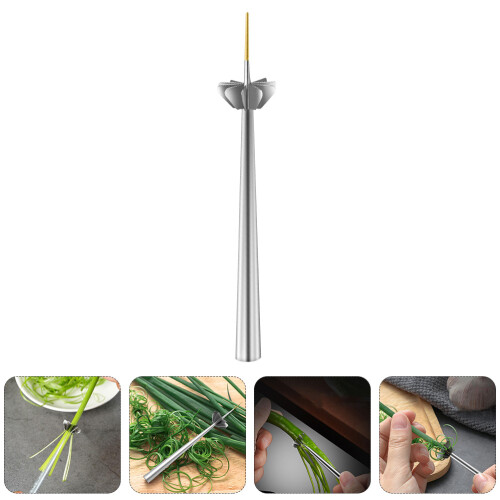 1Pc Silver Scallion Cutter Copper Needle Vegetable Slicer for Kitchen 2