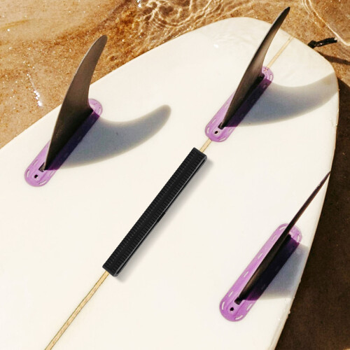 Durable Black Paddleboard Fin Box PVC Surfboard Tail Fin Holder 2