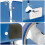 9Pcs Mini Tape Cutter Dispenser Bag Sealing Machine Blue Iron 7