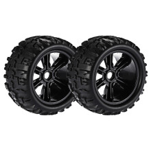 Rc Truck Tires Wheel Black Rubber 2pack