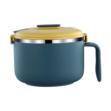 Stainless Steel Noodle Bowl with Lid Large Serving Bowl for Food Prep and Desserts