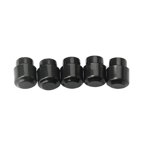 5Pcs Guitar Selector Cap Black Round Knob Tips for Pickup Switch 1